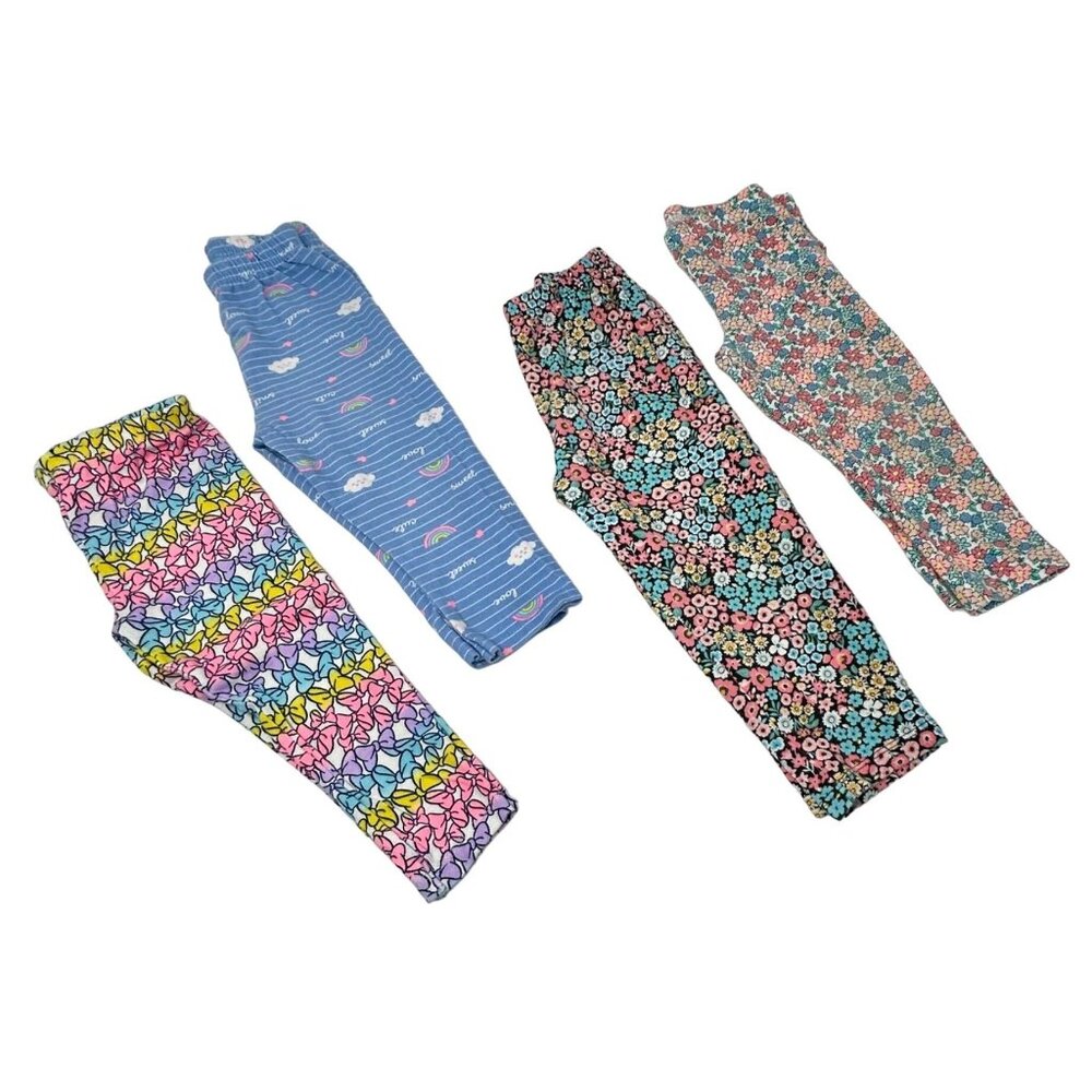 Toddler Girl's‎ - 4 Pair Leggings in Pastel Prints & Designs - Size 24 Month